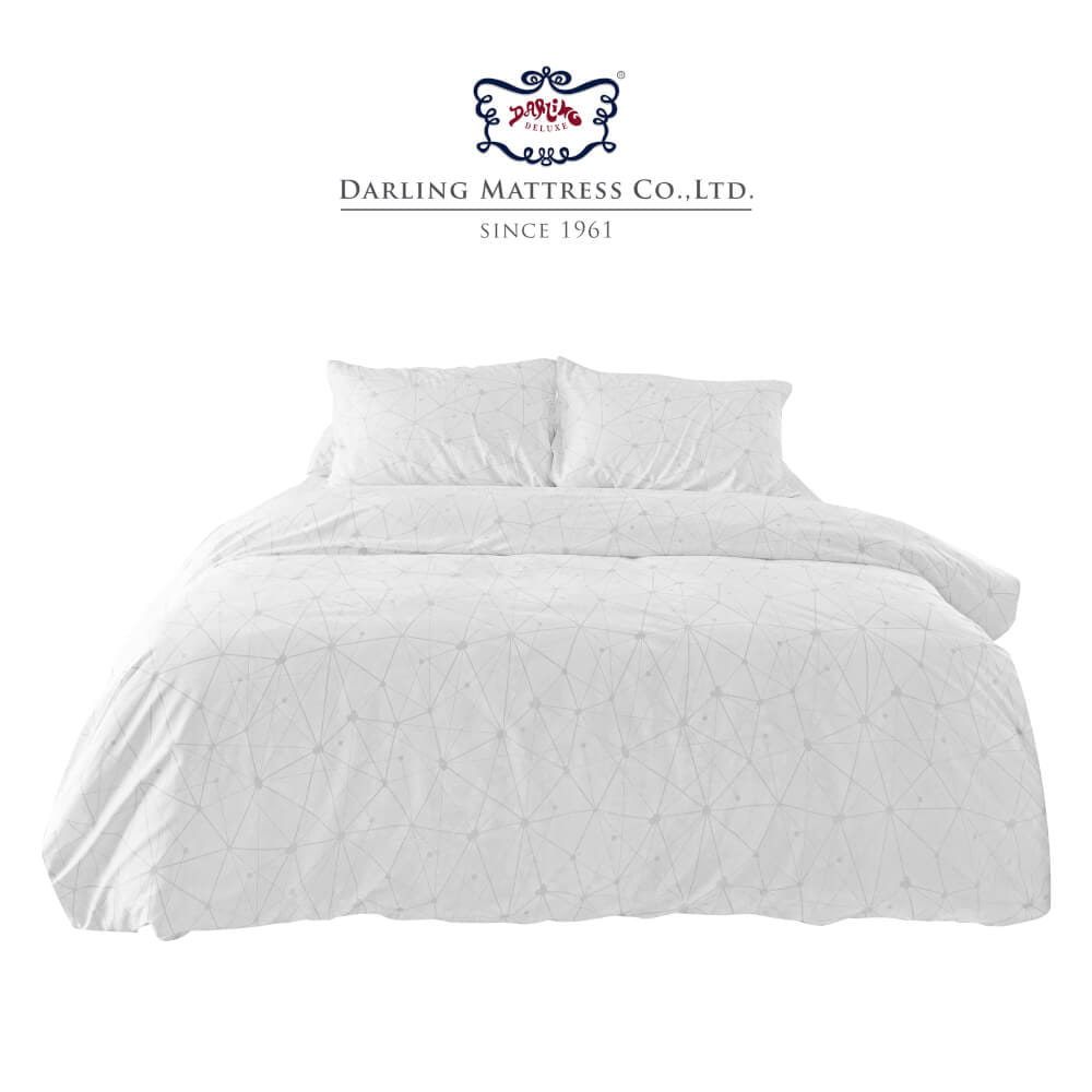 ชุดผ้าปูผ้านวม 6 ฟุต DARLING MATTRESS รุ่นแอบสแตรกต์ ลายไดมอนด์_0