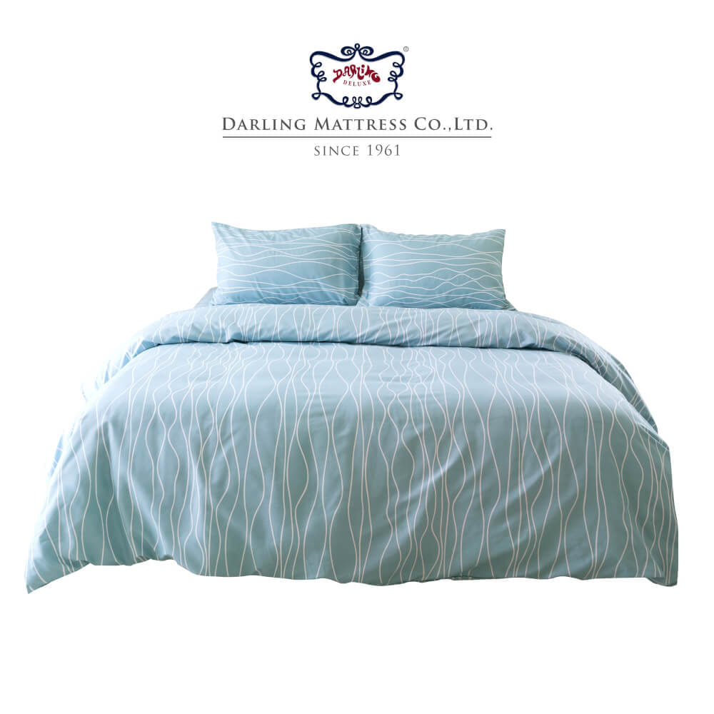 ชุดผ้าปูผ้านวม 6 ฟุต DARLING MATTRESS รุ่นแอบสแตรกต์ ลายไอวอรี่_0