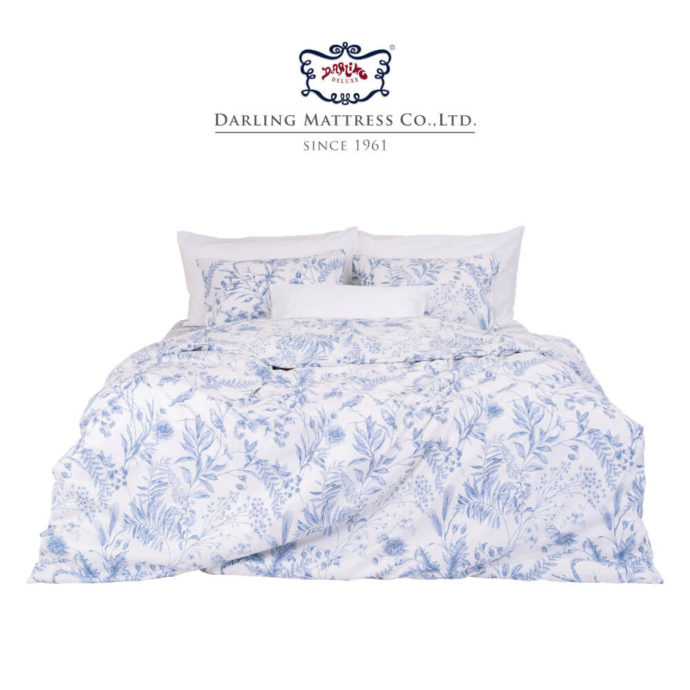 ชุดผ้าปูผ้านวม 6 ฟุต DARLING MATTRESS รุ่นลายดอกไม้ ลายออเดรย์_0