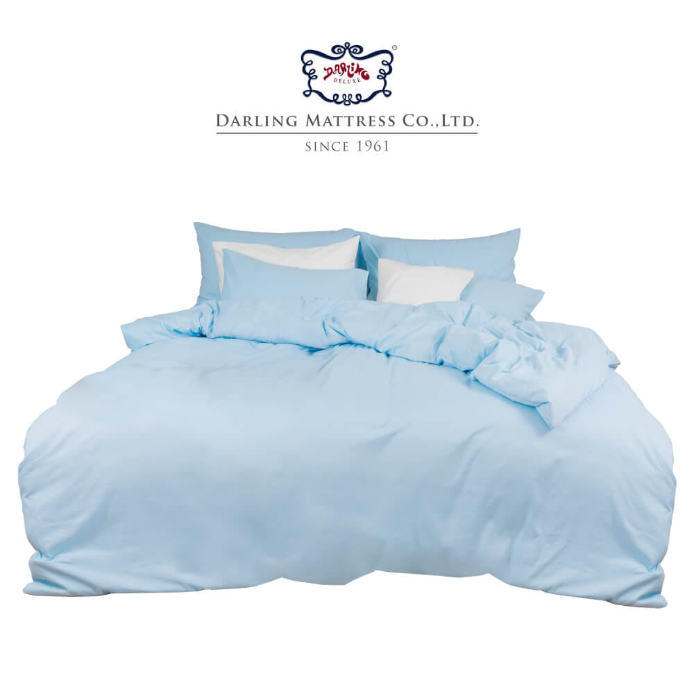 ชุดผ้าปูผ้านวม 3.5 ฟุต DARLING MATTRESS รุ่นสีพื้น สีเบบี้บลู