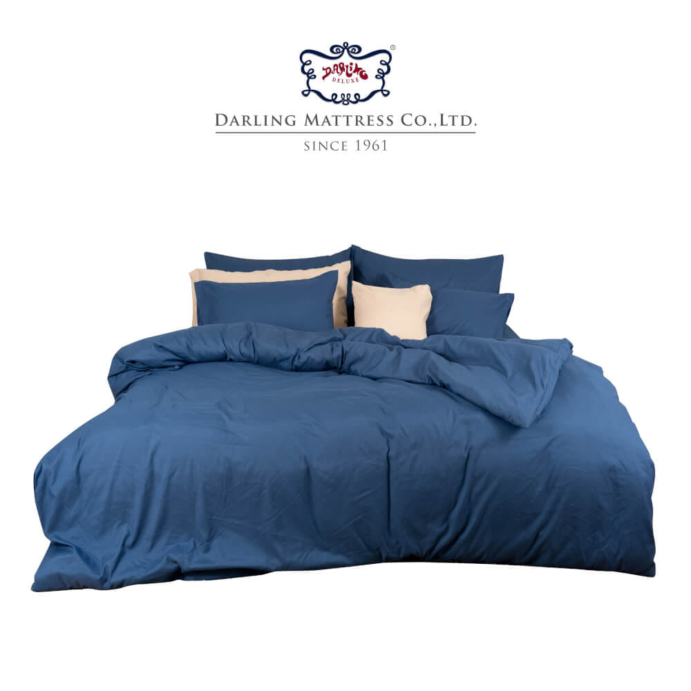 ชุดผ้าปูผ้านวม 5 ฟุต DARLING MATTRESS รุ่นสีพื้น สีมิดไนท์
