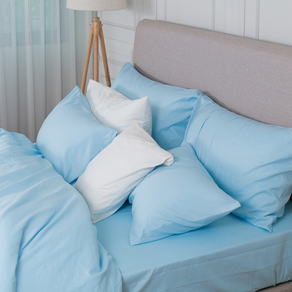 ชุดผ้าปูผ้านวม 3.5 ฟุต DARLING MATTRESS รุ่นสีพื้น สีเบบี้บลู