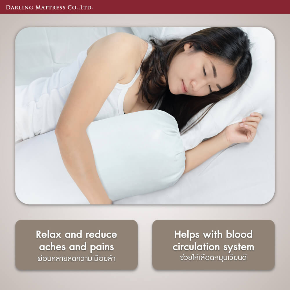 หมอนข้าง DARLING MATTRESS รุ่นนาโนเจล ขนห่านเทียม