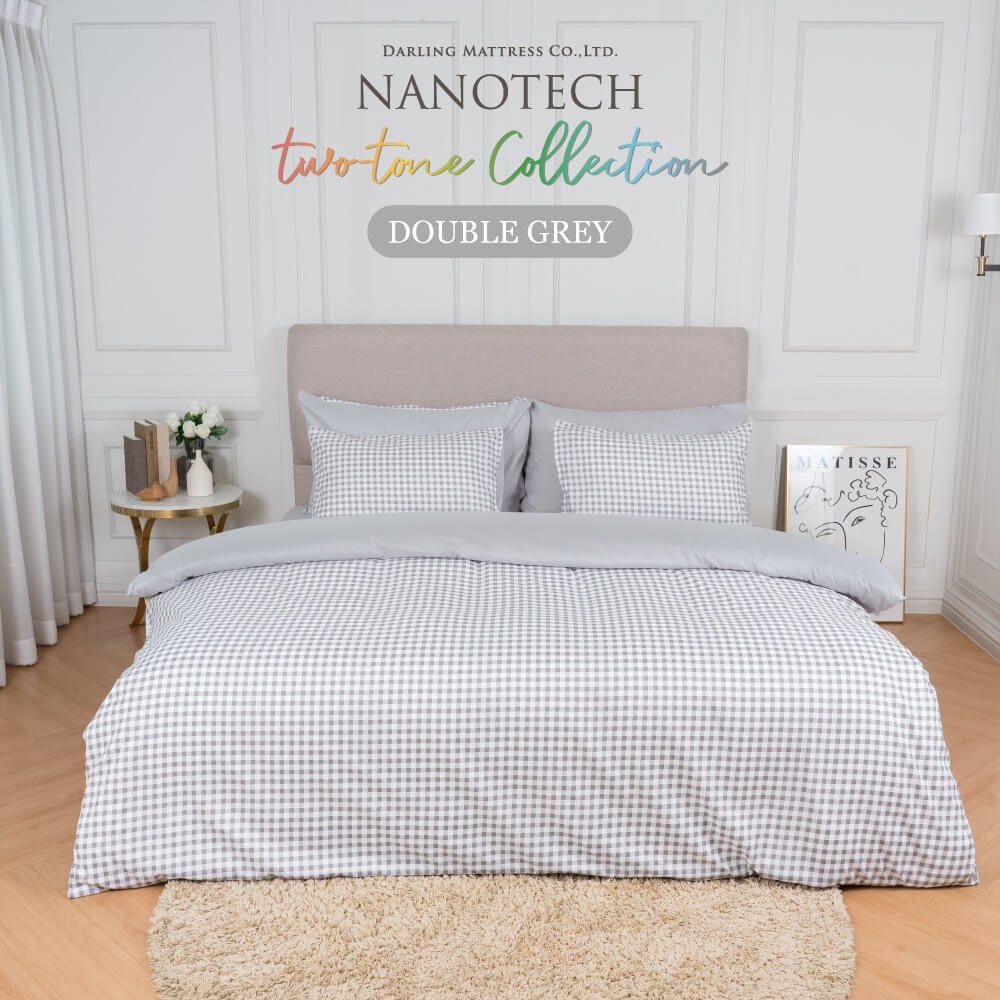 ชุดผ้าปูผ้านวม 3.5 ฟุต DARLING MATTRESS รุ่น2 สี 2 สไตล์ ลายดับเบิ้ลเกรย์_9