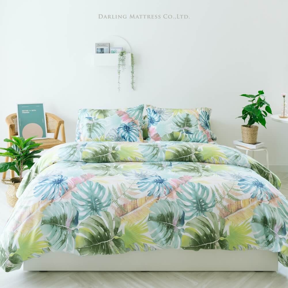 ชุดผ้าปูผ้านวม 5 ฟุต DARLING MATTRESS รุ่นลายดอกไม้ ลายจังเกิ้ล