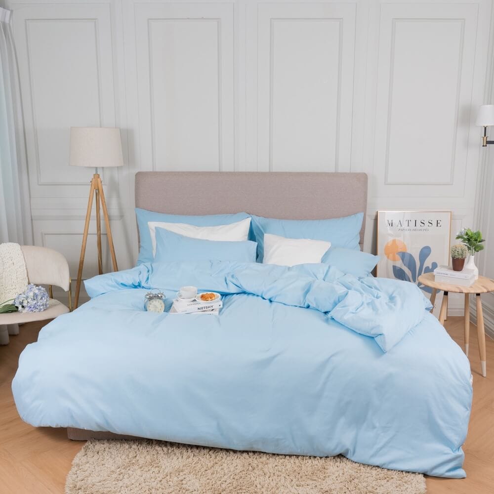 ชุดผ้าปูผ้านวม 3.5 ฟุต DARLING MATTRESS รุ่นสีพื้น สีเบบี้บลู