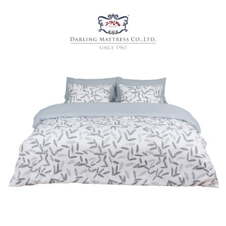 ชุดผ้าปูผ้านวม 5 ฟุต DARLING MATTRESS รุ่น2 สี 2 สไตล์ ลายลีฟลี่_0