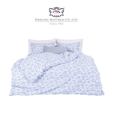 ชุดผ้าปูผ้านวม 6 ฟุต DARLING MATTRESS รุ่นลายดอกไม้ ลายวิคทอเรีย_0