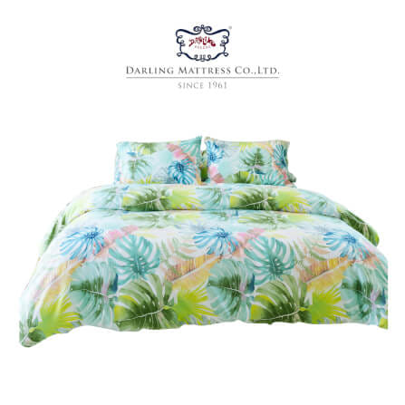 ชุดผ้าปูผ้านวม 6 ฟุต DARLING MATTRESS รุ่นลายดอกไม้ ลายจังเกิ้ล_0