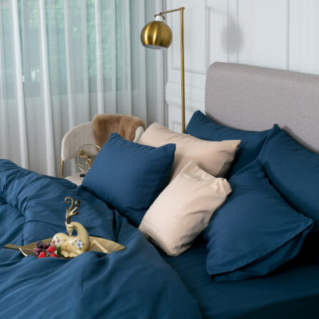 ชุดผ้าปูผ้านวม 3.5 ฟุต DARLING MATTRESS รุ่นสีพื้น สีมิดไนท์_1