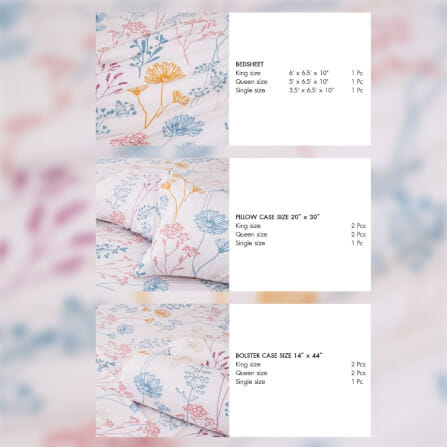 ชุดผ้าปูผ้านวม 6 ฟุต DARLING MATTRESS รุ่นลายดอกไม้ ลายเอมิลี่_1