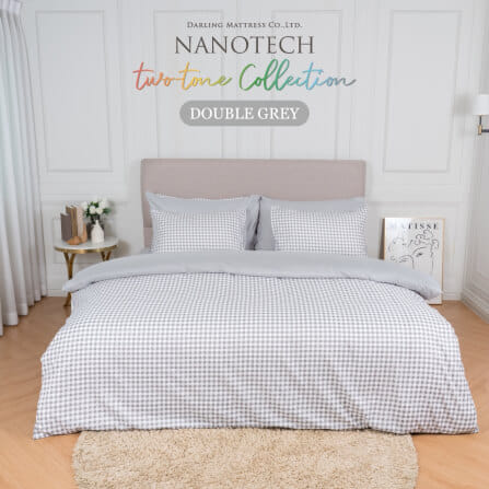 ชุดผ้าปูผ้านวม 5 ฟุต DARLING MATTRESS รุ่น2 สี 2 สไตล์ ลายดับเบิ้ลเกรย์_9