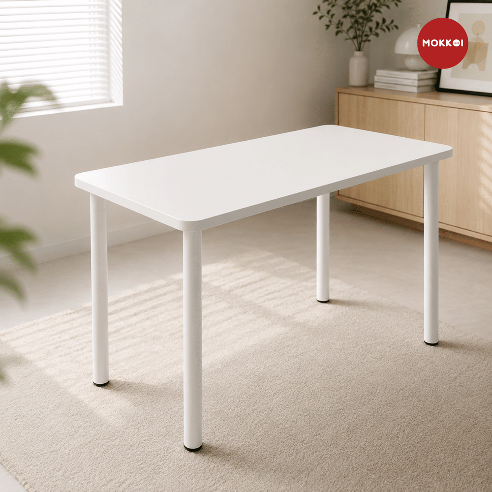 โต๊ะทำงาน MOKKOI HOME รุ่น WH-120 ขนาด 120 ซม. สีขาว