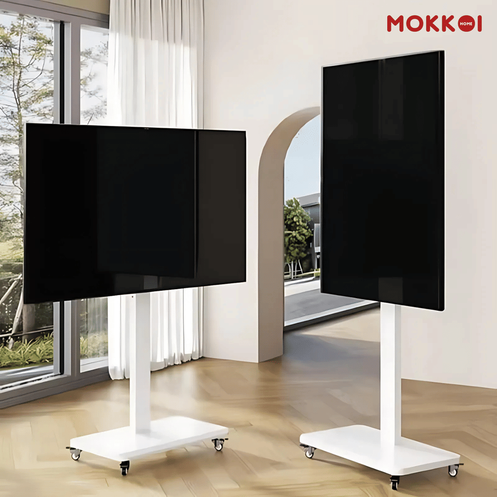 ขาตั้งทีวี MOKKOI HOME รุ่น KM-1600 WHITE สีขาว