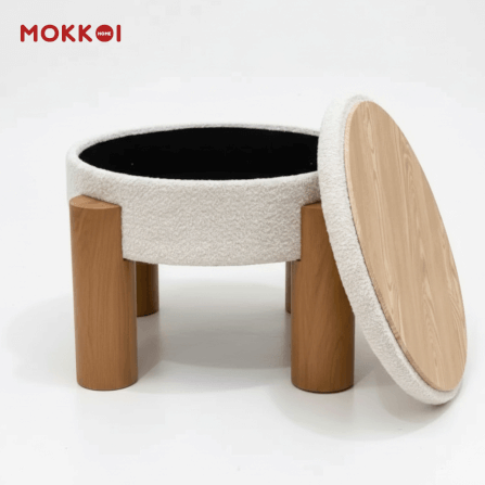โต๊ะกลางโซฟา เก้าอี้สตูล MOKKOI HOME รุ่น MORI มีที่เก็บของ สไตล์มินิมอล_6