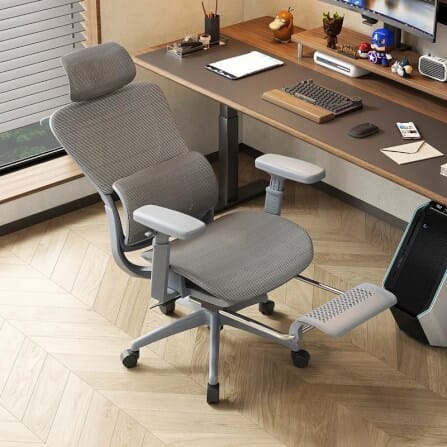 เก้าอี้ทำงานเพื่อสุขภาพ MOKKOI HOME รุ่น X-190 สีเทา_10