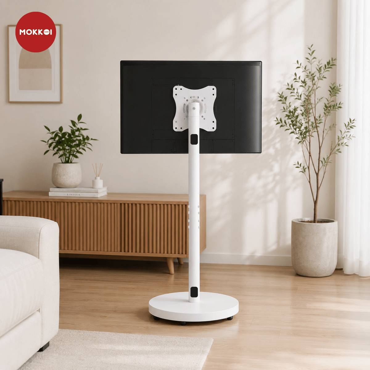 ขาตั้งทีวี MOKKOI HOME รุ่น M1-1700 WHITE สีขาว ดีไซน์มินิมอล_6