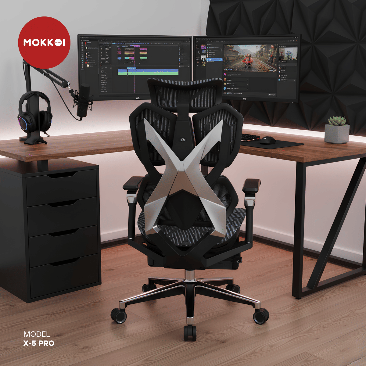 เก้าอี้เพื่อสุขภาพ MOKKOI HOME รุ่น X-5 PRO สีดำ ปรับความลึกเบาะได้_9