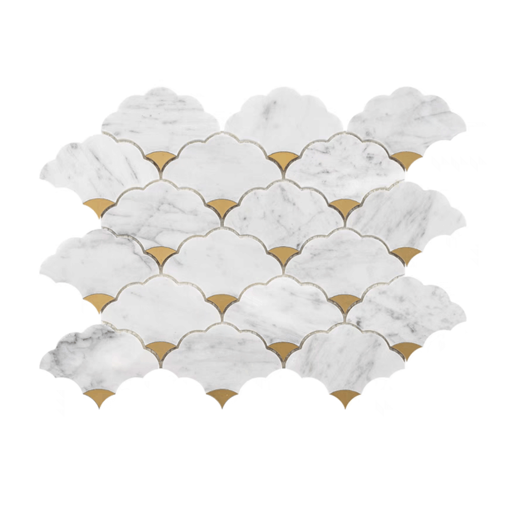 โมเสคหินอ่อน TIMELESS TILES รุ่น LUCKY CLOUD 23.7X29.8 ซม. สี CARRARA WHITE_0