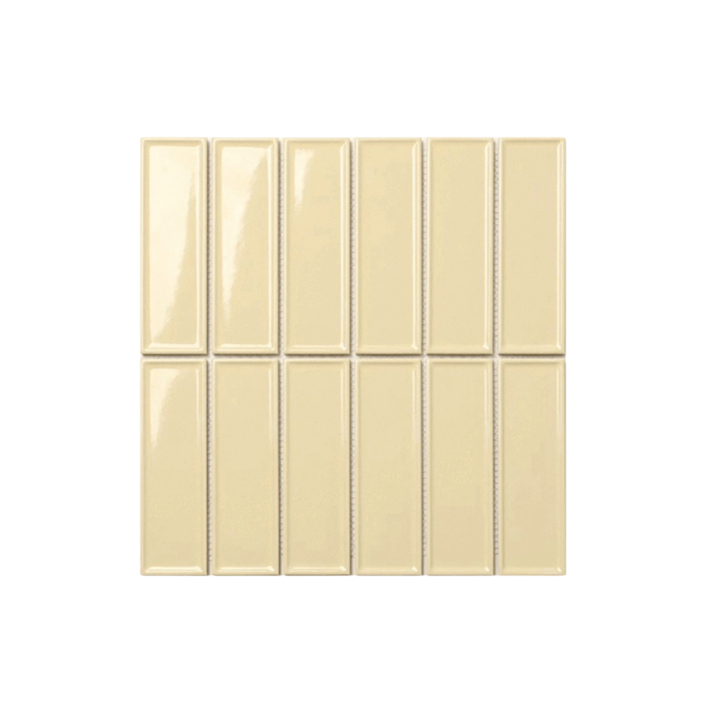 โมเสค TIMELESS TILES รุ่น BAR 29.3X28.5 ซม. สีเหลือง CREAMY YELLOW ผิวเงา