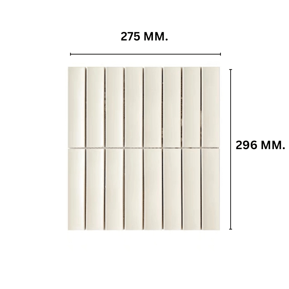 โมเสค TIMELESS TILES รุ่น TIPZY 27.5X29.6 ซม. สีเบจ ผิวด้าน กระเบื้องผนัง_1