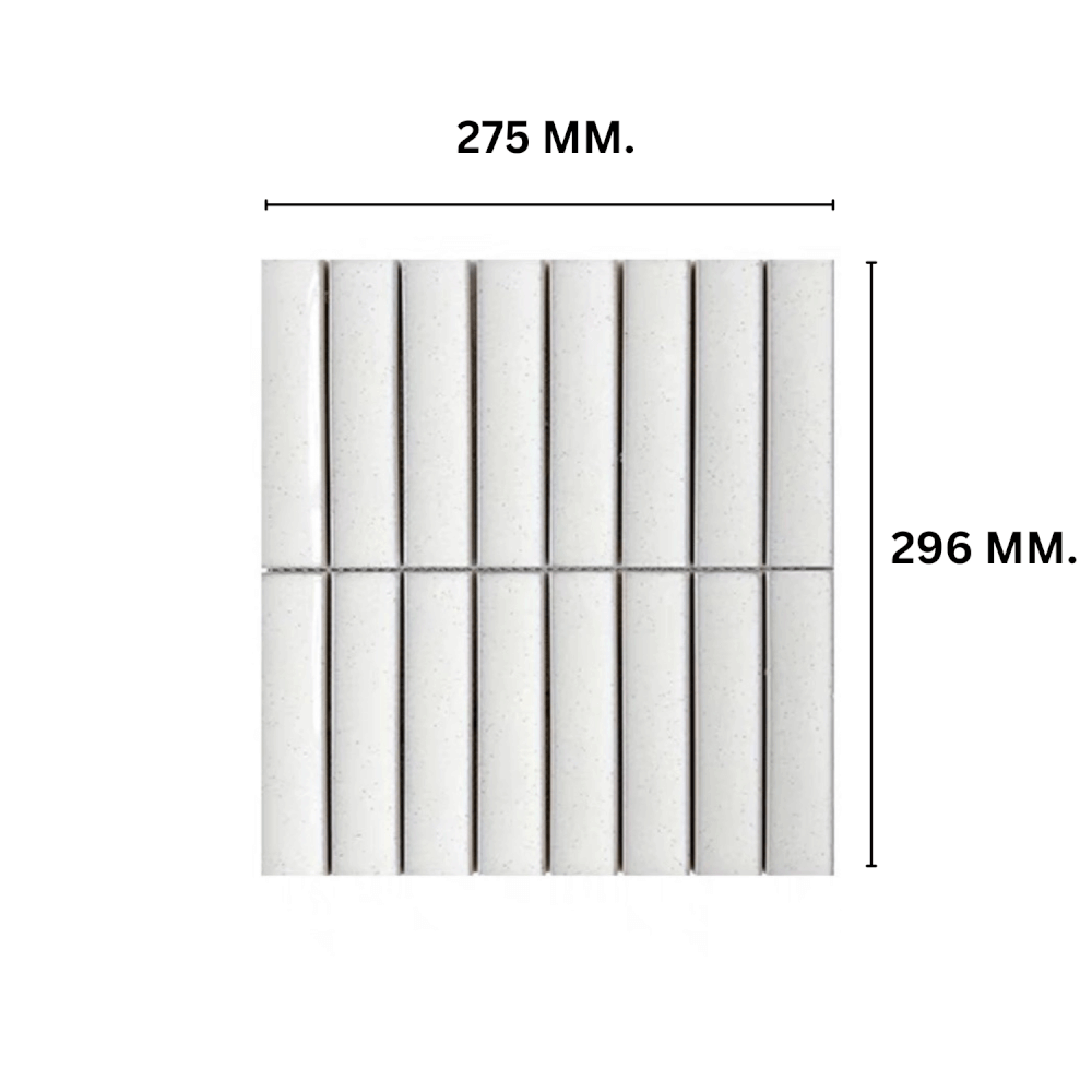 โมเสค TIMELESS TILES รุ่น TIPZY 27.5X29.6 ซม. สีขาว ผิวเงา กระเบื้องผนัง_1