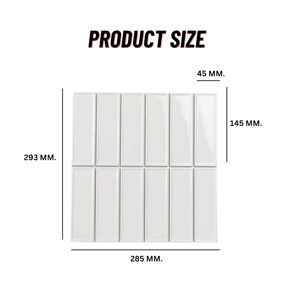 โมเสค TIMELESS TILES รุ่น BAR 29.3X28.5 ซม. สีขาว ผิวเงา_1