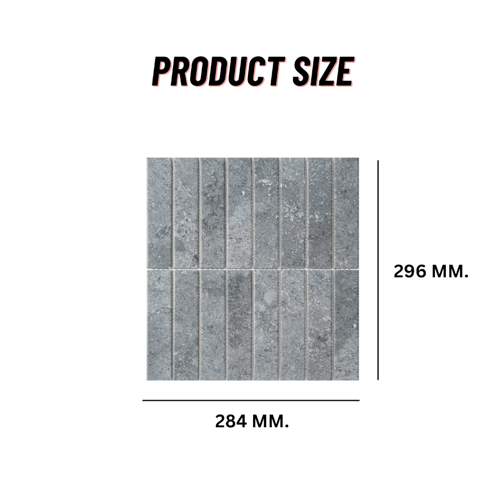 โมเสคเซรามิค TIMELESS TILES รุ่น RAWRY 28.4X29.6 ซม. สีเทา CLASSIC GRAY ผิวด้าน สไตล์ลอฟต์_1