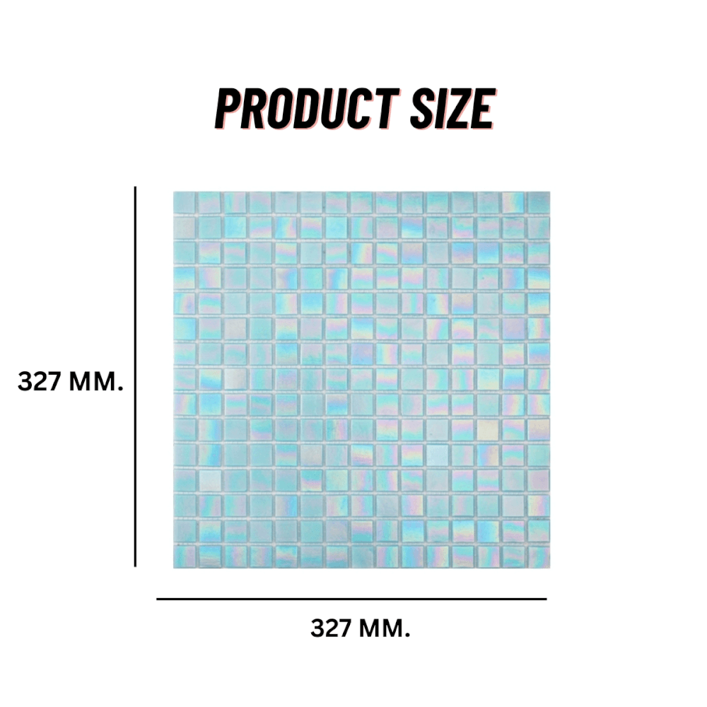 โมเสค TIMELESS TILES รุ่น POP HOLOGRAM 32.7 X 32.7 ซม. สีฟ้า BABY BLUE ผิวเงา_1