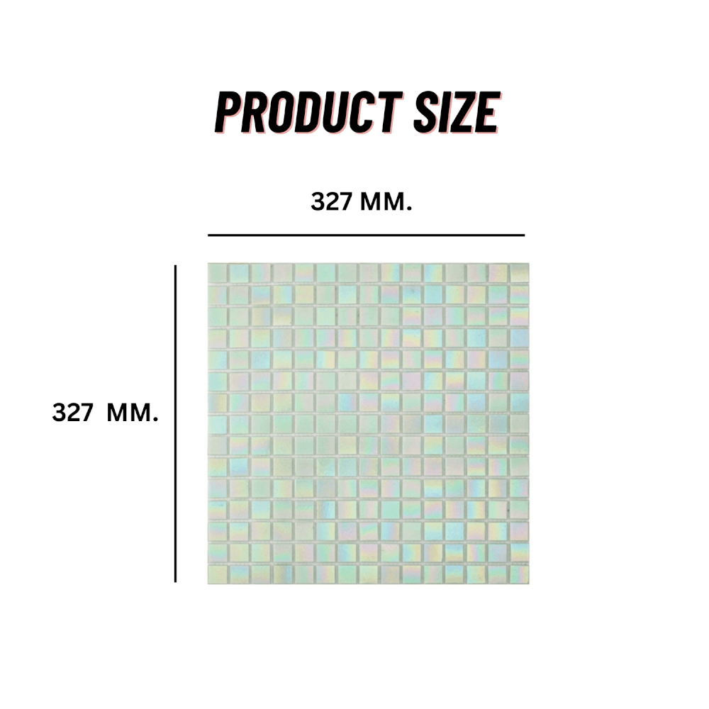 โมเสค TIMELESS TILES รุ่น POP HOLOGRAM 32.7 X 32.7 ซม. สีเขียว MINT GREEN ผิวเงา_1