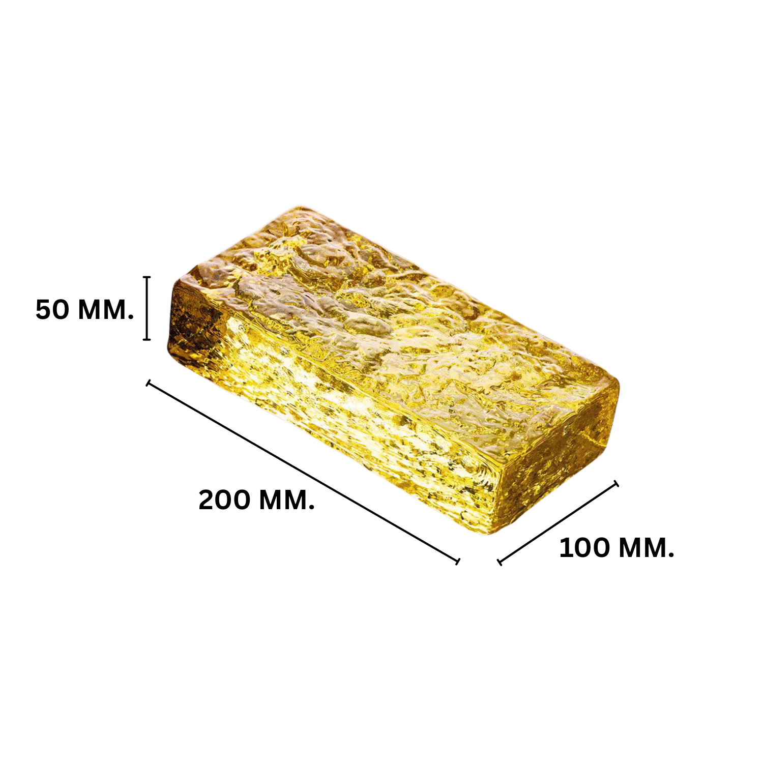 บล็อกแก้ว TIMELESS TILES รุ่น ICE 20X10X5 ซม. สีเหลืองใส TRANSPARENT YELLOW