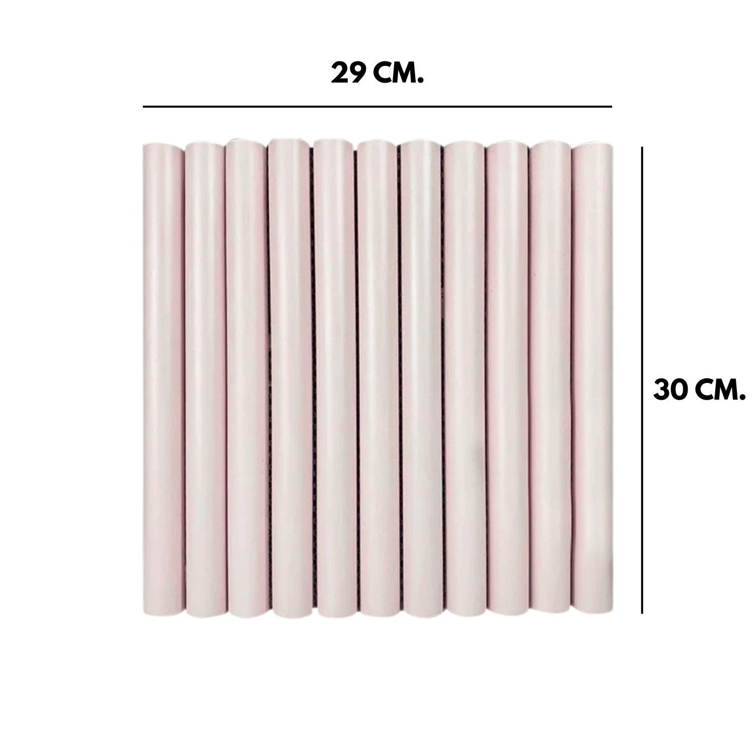 โมเสค TIMELESS TILES รุ่น LONN 29X30 ซม. สีชมพูอ่อน FADED PINK โมเสกแท่งทรงโค้งครึ่งวงกลม_1