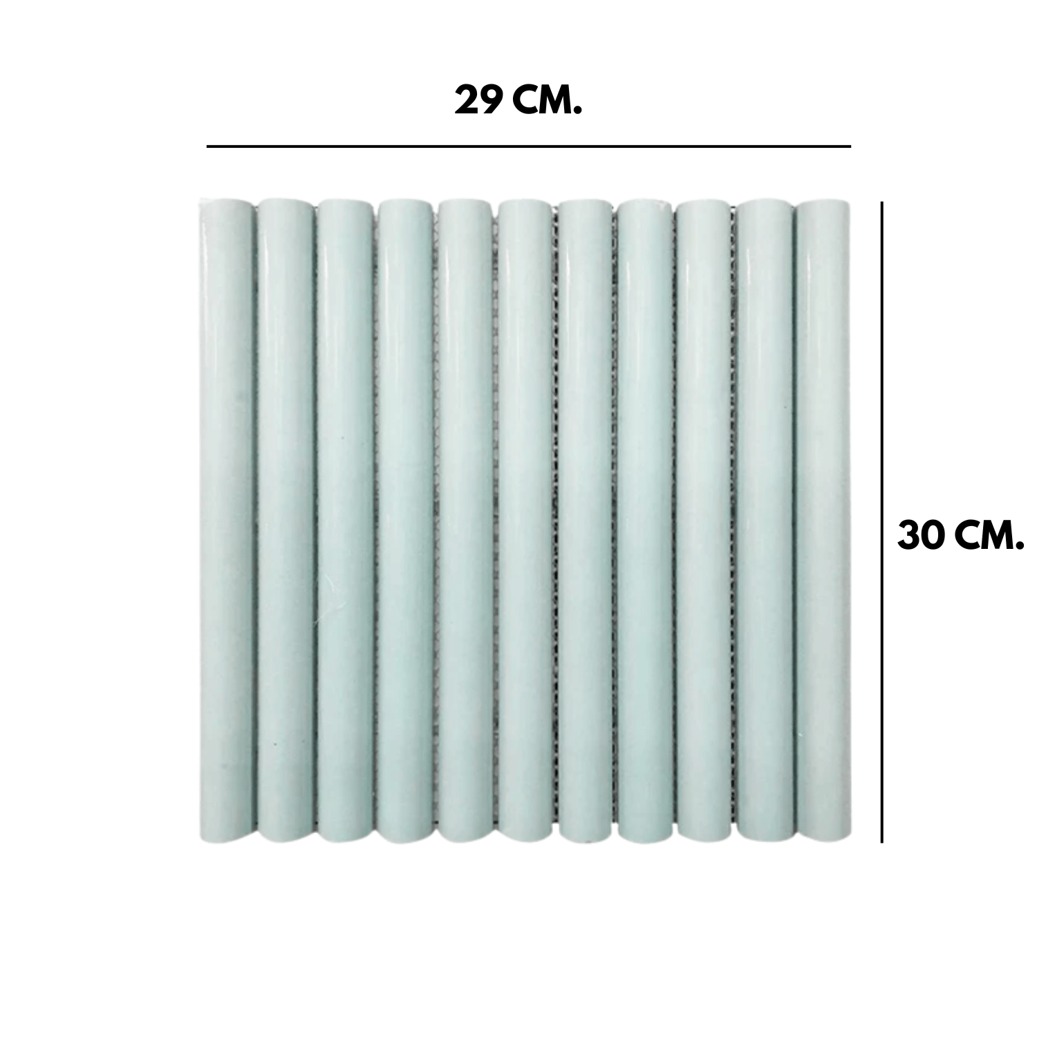 โมเสค TIMELESS TILES รุ่น LONN 29X30 ซม. สีฟ้าอ่อน FADED BLUE โมเสคแท่งทรงโค้งครึ่งวงกลม_1