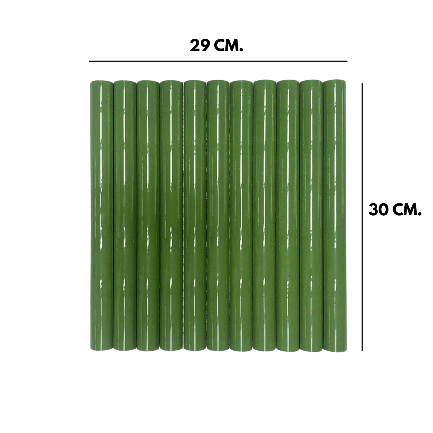 โมเสค TIMELESS TILES รุ่น LONN 29X30 ซม. สีเขียว MOSS GREEN โมเสคแท่งทรงโค้งครึ่งวงกลม_1