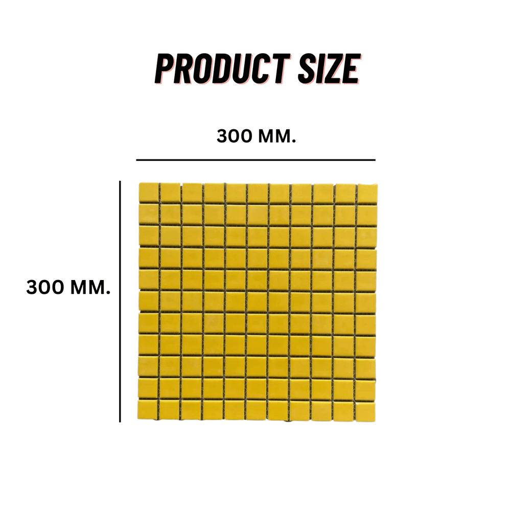 โมเสค TIMELESS TILES รุ่น CLASSIC SQUARE 25 ขนาด 30X30 ซม. สีเหลือง ผิวด้าน MATTE YELLOW โมเสคเซรามิกทรงสี่เหลี่ยมจัตุรัส_1