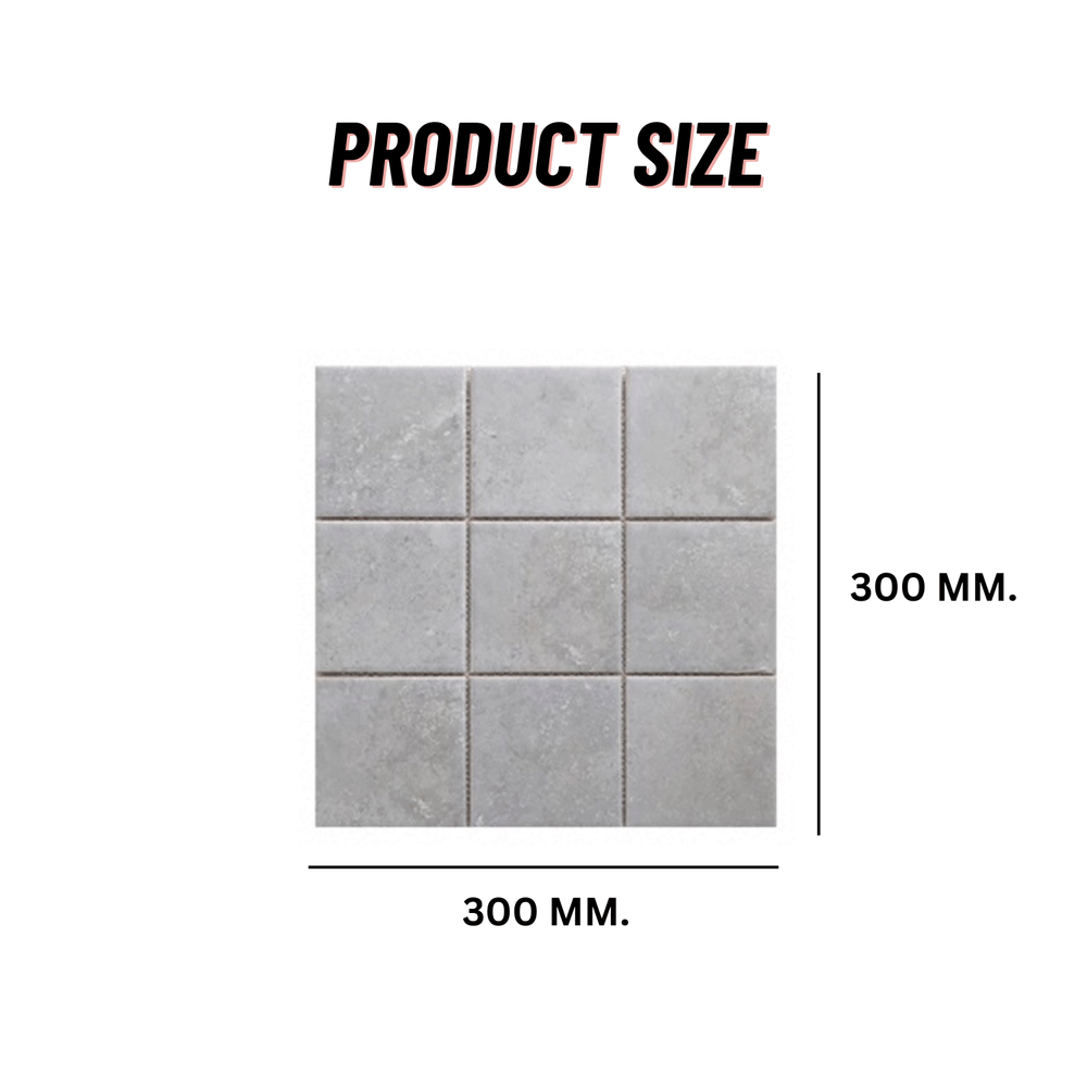 โมเสคเซรามิค TIMELESS TILES รุ่น RAWRY 30X30 ซม. สีเทา COOL GRAY สไตล์ลอฟต์