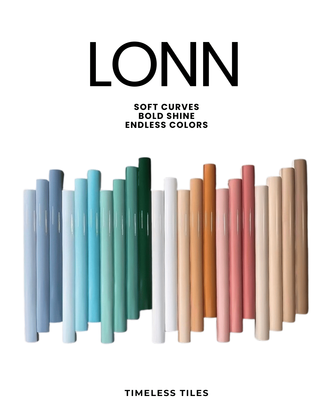 โมเสค TIMELESS TILES รุ่น LONN 29X30 ซม. สีเบจน้ำตาล BOLD BEIGE BROWN โมเสกแท่งทรงโค้งครึ่งวงกลม_2