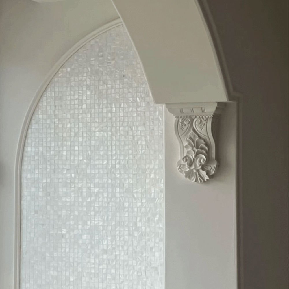โมเสคเปลือกหอย TIMELESS TILES รุ่น PEARL SEASHELL MOSAIC 30 X 30 ซม. สีขาว IVORY WHITE ทรงสี่เหลี่ยมจัตุรัส ผิวเงา_3