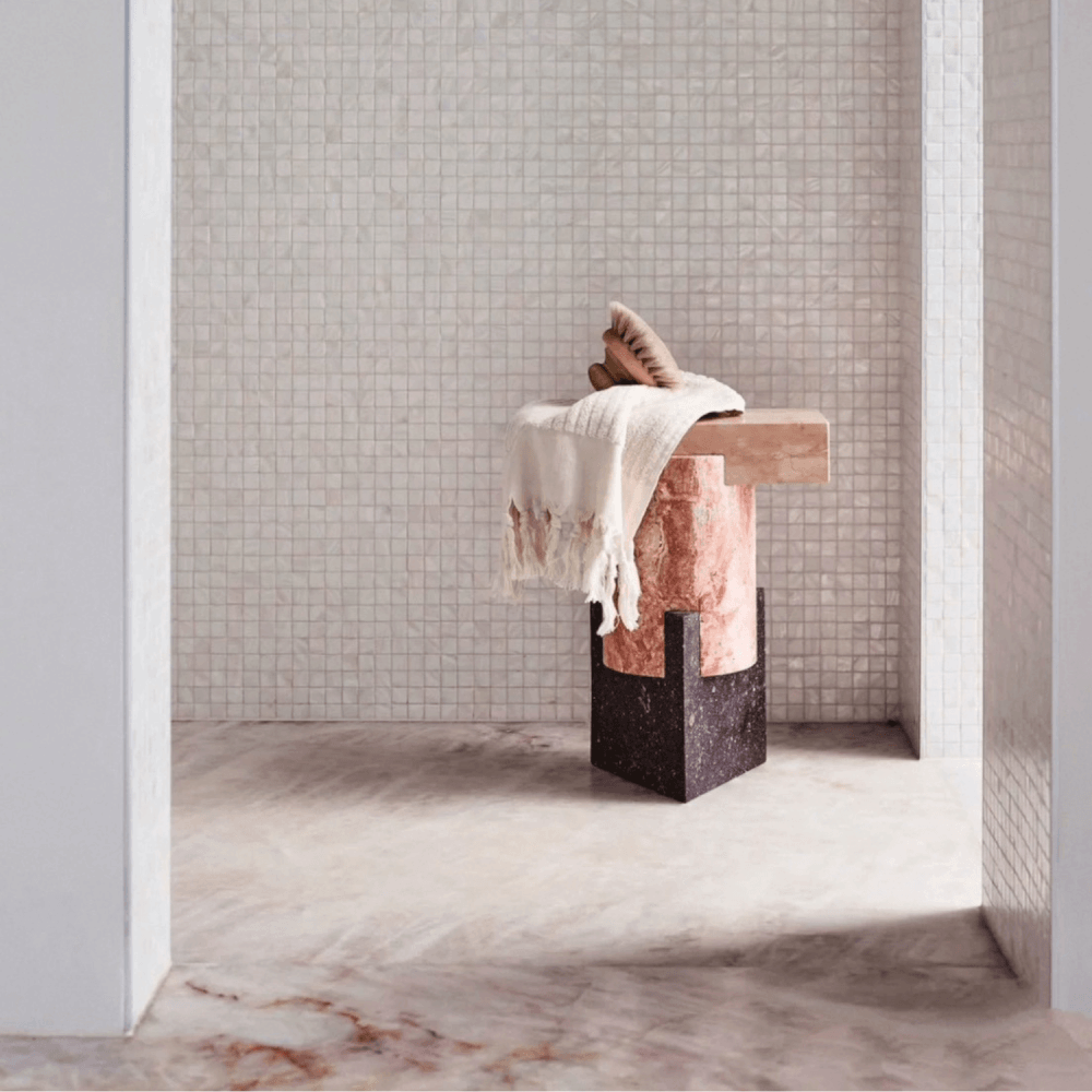 โมเสคเปลือกหอย TIMELESS TILES รุ่น PEARL SEASHELL MOSAIC 30 X 30 ซม. สีขาว IVORY WHITE ทรงสี่เหลี่ยมจัตุรัส ผิวเงา_4