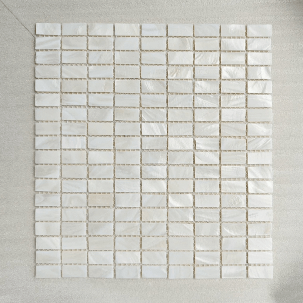 โมเสคเปลือกหอย TIMELESS TILES รุ่น PEARL SEASHELL MOSAIC 30 X 30 ซม. สีขาว IVORY WHITE ทรงสี่เหลี่ยมพื้นผ้า ผิวเงา_4