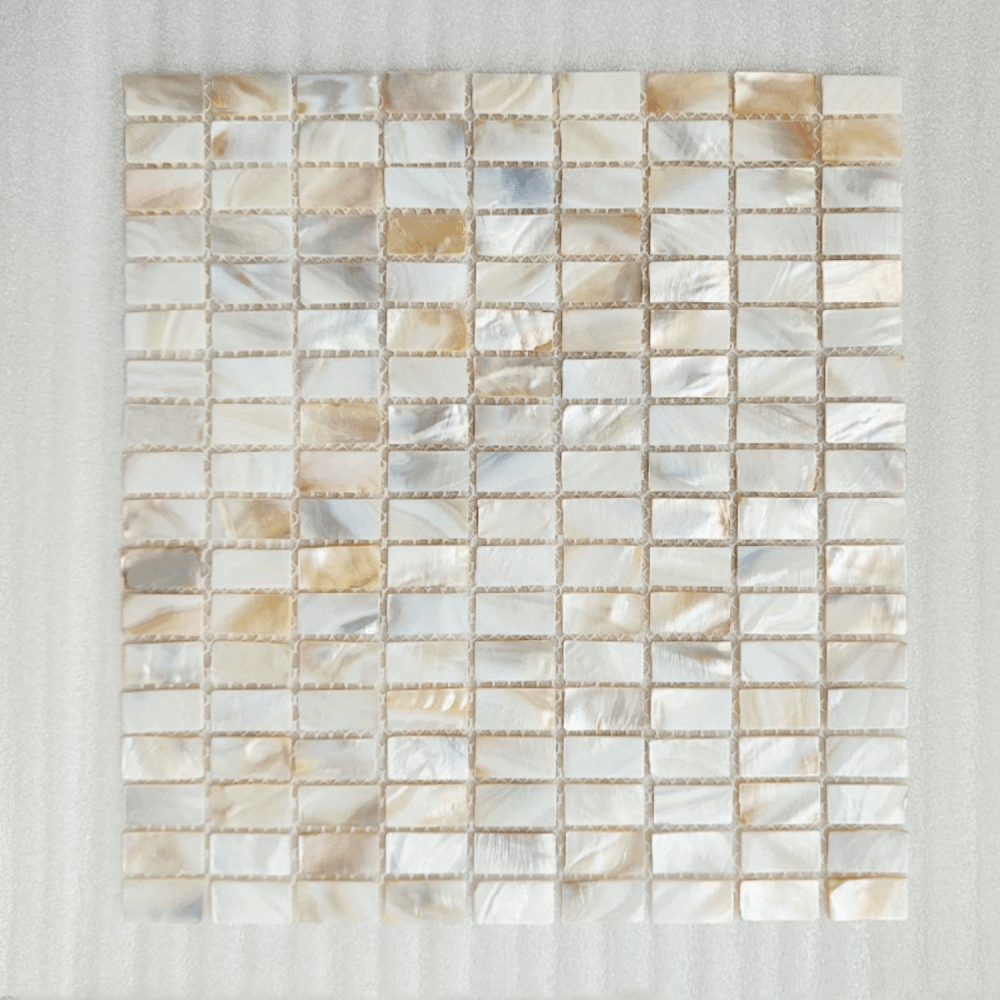 โมเสคเปลือกหอย TIMELESS TILES รุ่น PEARL SEASHELL MOSAIC 30 X 30 ซม. สีขาว CHAMPAGNE WHITE ทรงสี่เหลี่ยมพื้นผ้า ผิวเงา_4