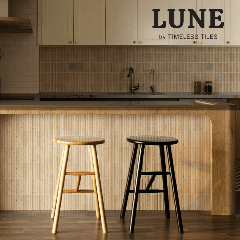 โมเสคหินธรรมชาติ TIMELESS TILES รุ่น LUNE 30.5X30 ซม. หินทราเวอร์ทีน สีเบจ โมเสกแท่งทรงโค้งครึ่งวงกลม_5