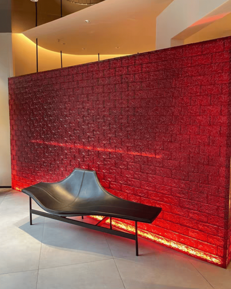 บล็อกแก้ว TIMELESS TILES รุ่น ICE 20X10X5 ซม. สีแดงใส TRANSPARENT REDF