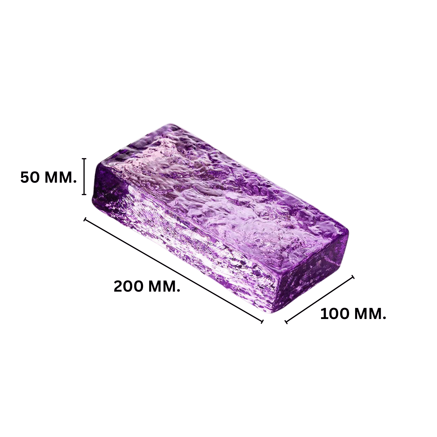 บล็อกแก้ว TIMELESS TILES รุ่น ICE 20X10X5 ซม. สีม่วงใส TRANSPARENT PURPLE_1