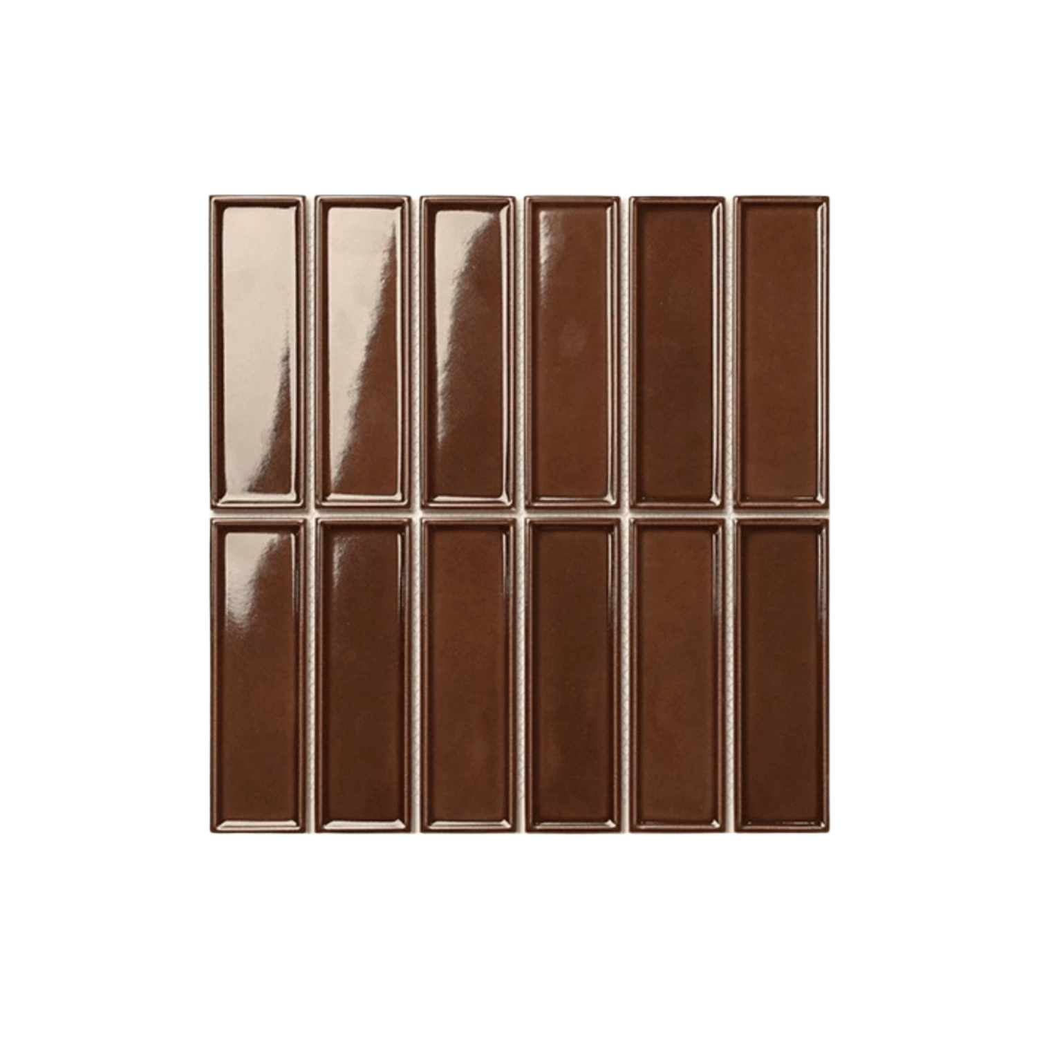 โมเสค TIMELESS TILES รุ่น BAR 29.3X28.5 ซม. สีน้ำตาลเข้ม DARK BROWN ผิวเงา_0