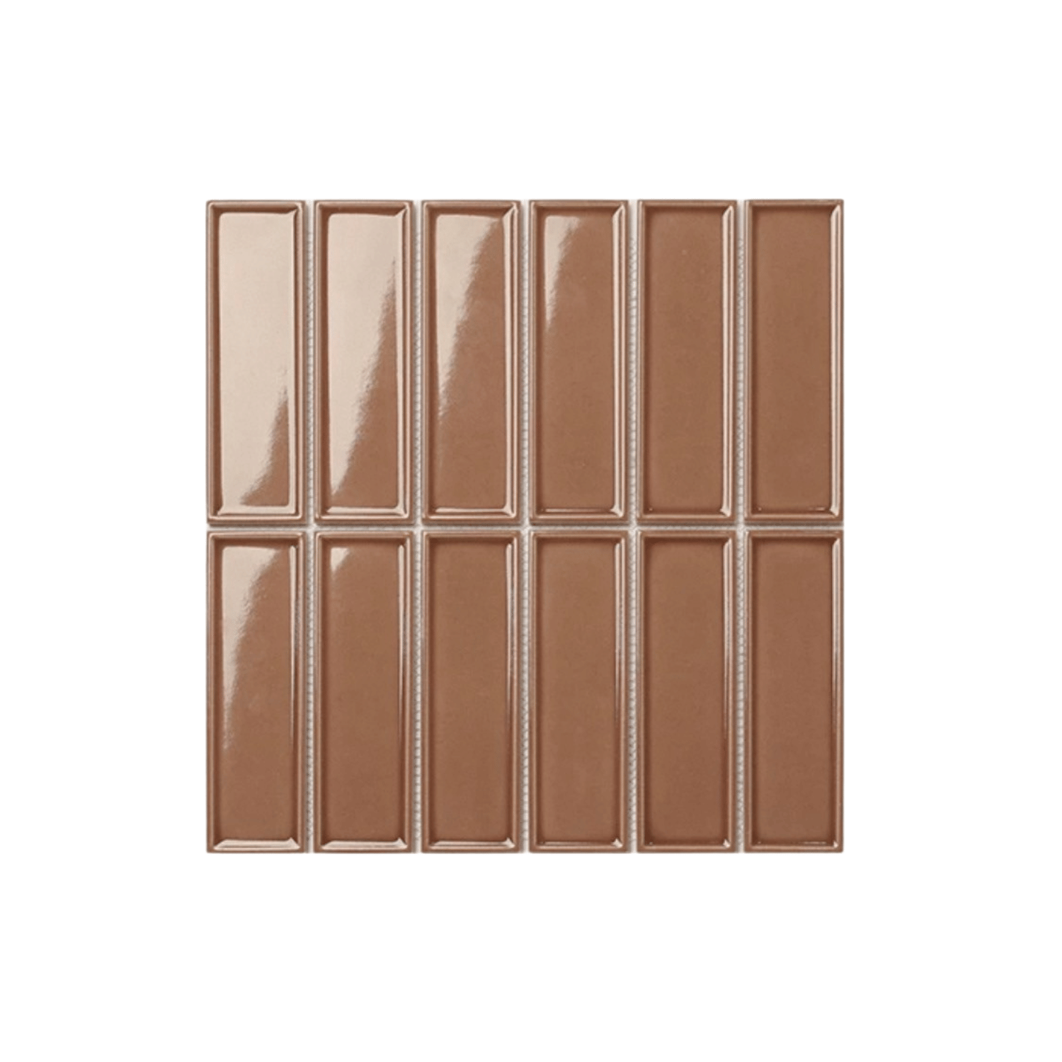 โมเสค TIMELESS TILES รุ่น BAR 29.3X28.5 ซม. สีน้ำตาล CHOCOLATE BROWN ผิวเงา_0