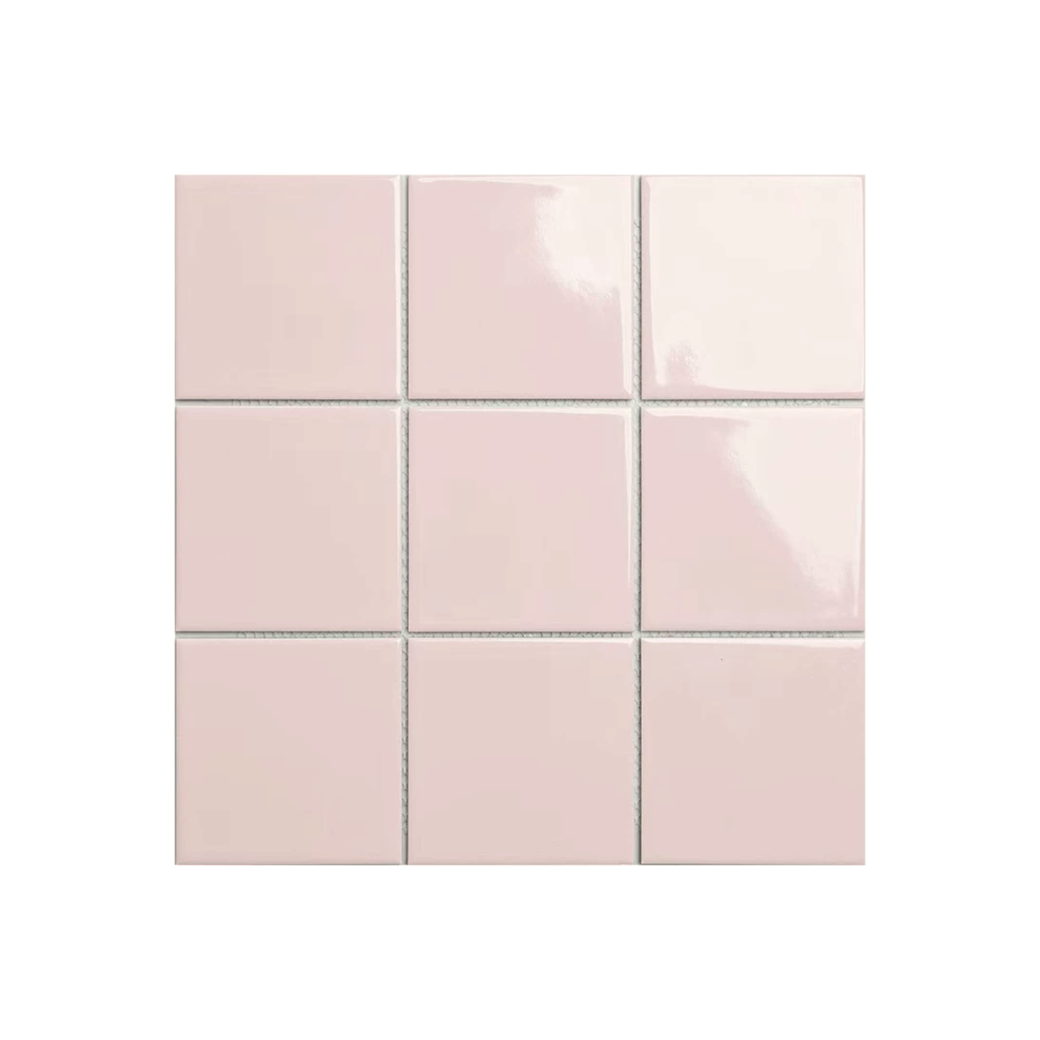 โมเสค TIMELESS TILES รุ่น 3X3 SQUARE MOSAIC TILES ขนาด 30X30 ซม. สีชมพูอ่อน ผิวเงา_0
