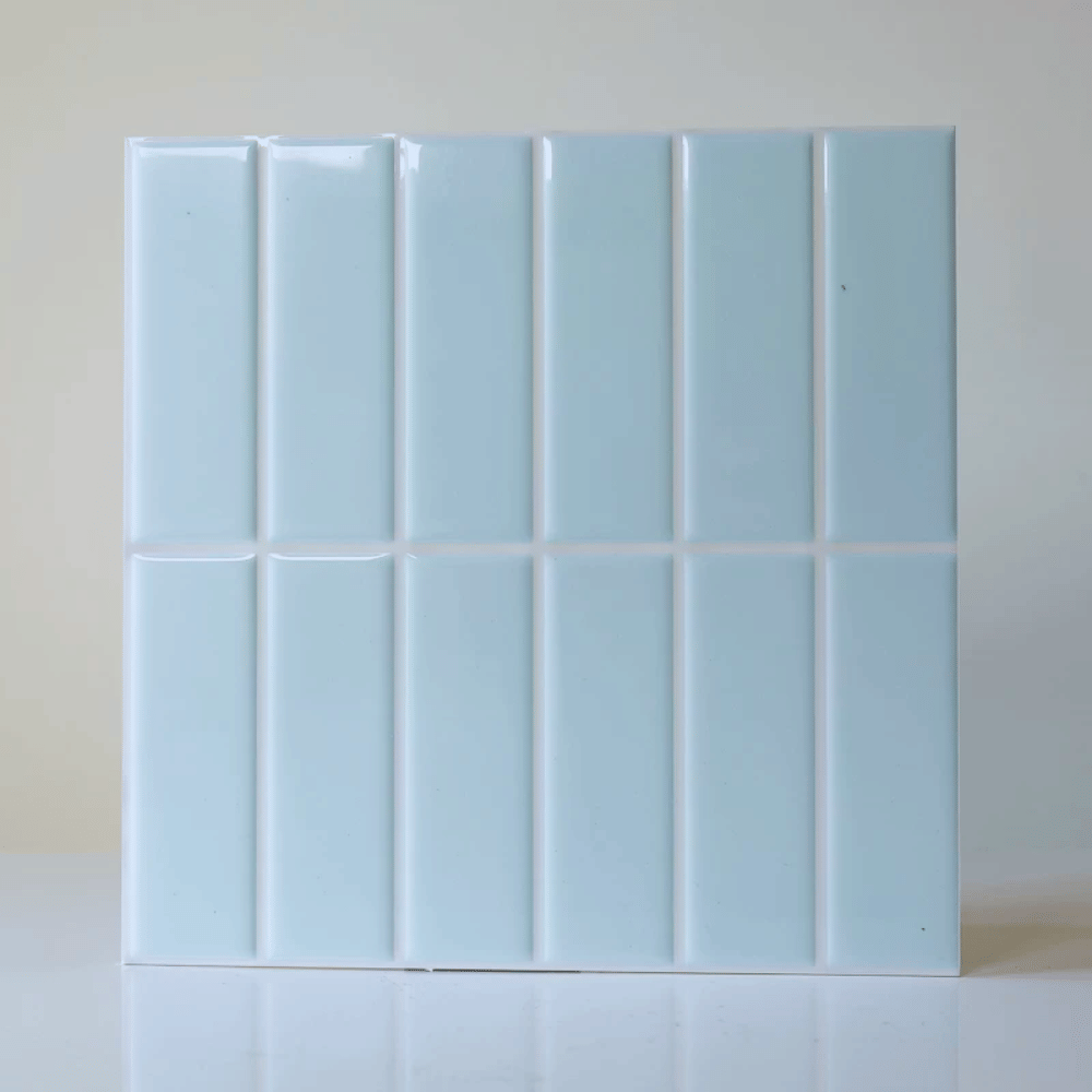 3D วอลเปเปอร์ ลายกระเบื้องโมเสค TIMELESS TILES สีฟ้า ผิวเงา GLOSSY BLUE_0