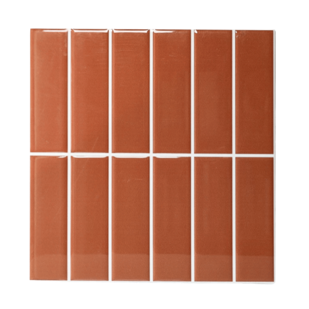 วอลเปเปอร์ลายโมเสค 3D มีกาวในตัว TIMELESS TILES ผิวเงา สีน้ำตาล (ราคา/10แผ่น)_0