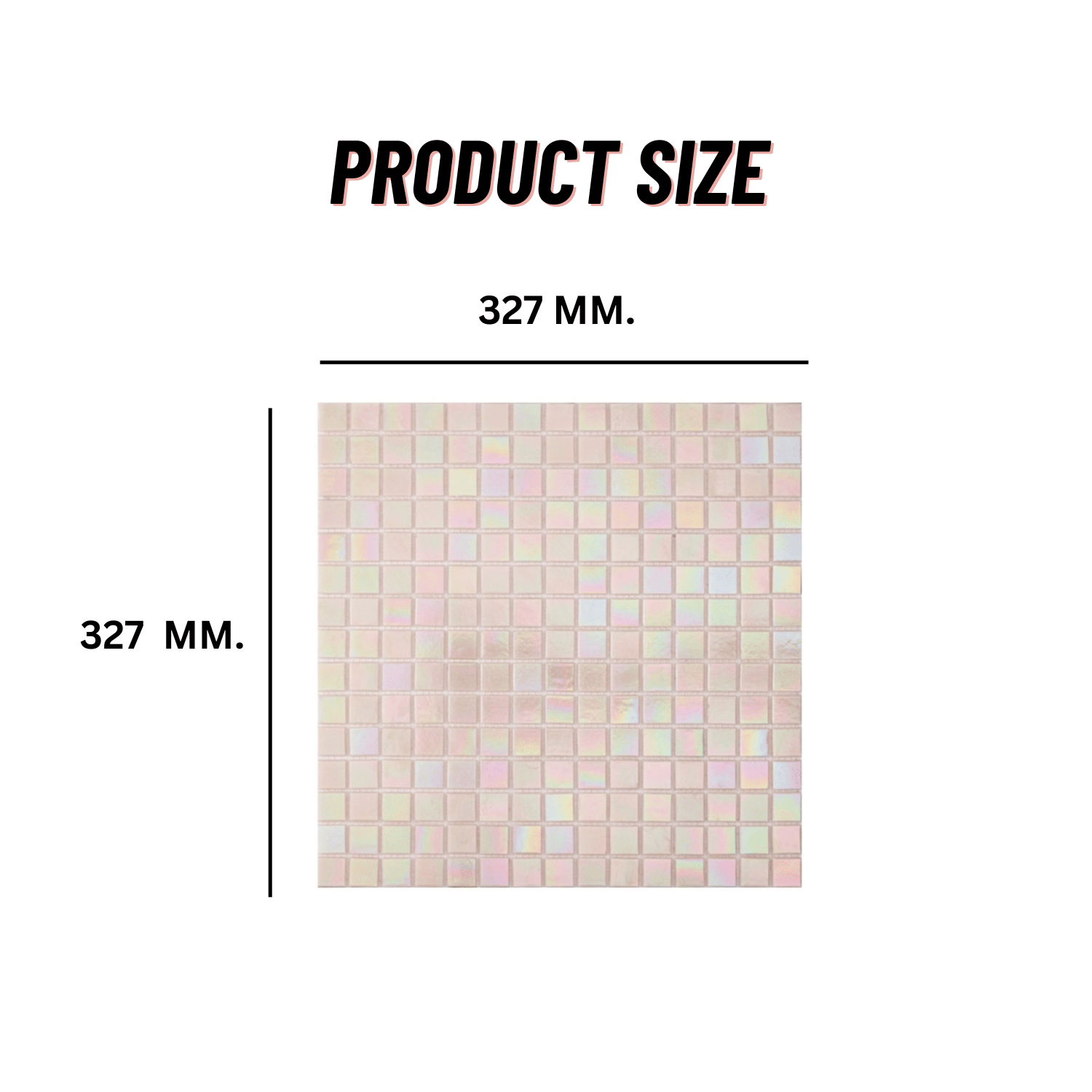 โมเสค TIMELESS TILES รุ่น POP HOLOGRAM 32.7 X 32.7 ซม. สีชมพู ผิวเงา (ราคา/ตรม.)_1